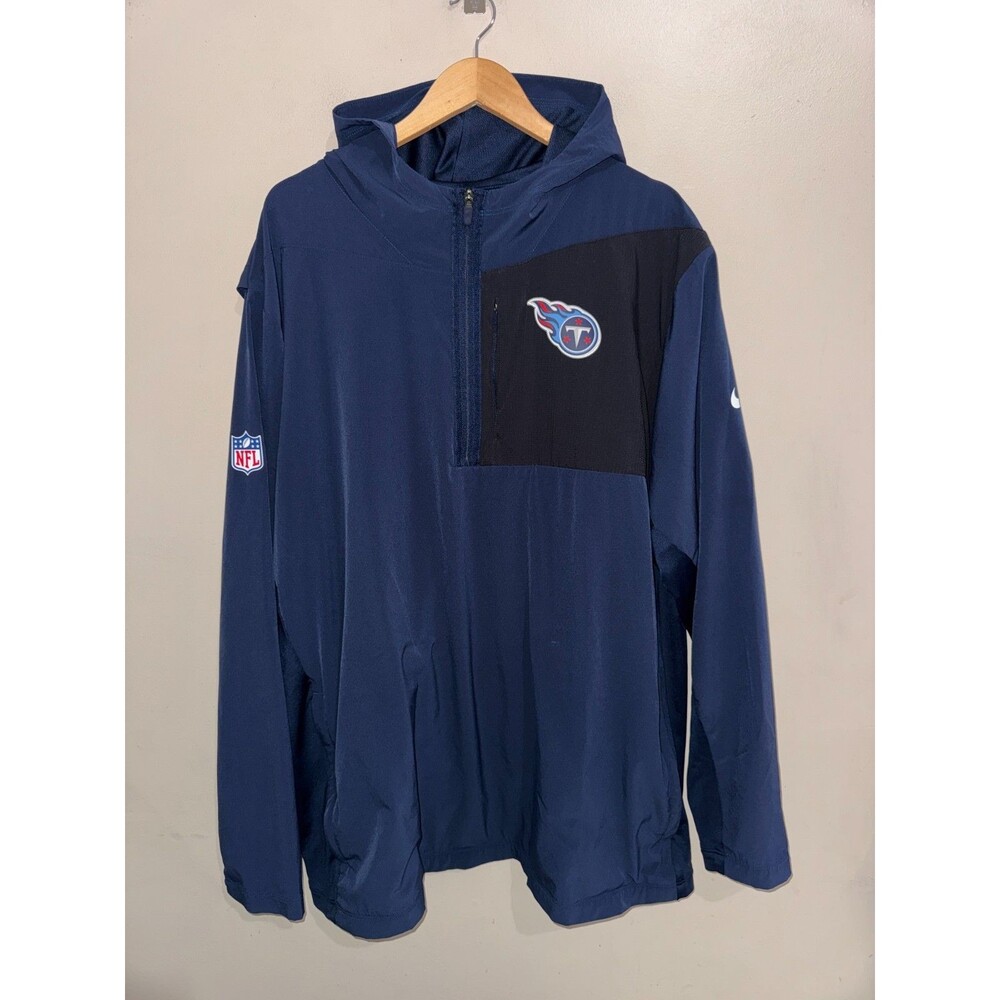 3XL-T Nike NFL Tennessee Titans Team Issued PE On-Field 1/2 Zip Pregame Jacket